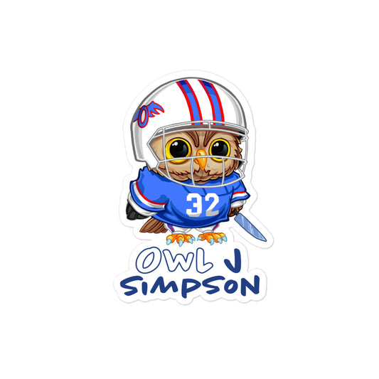 Owl J Simpson Bubble-free stickers