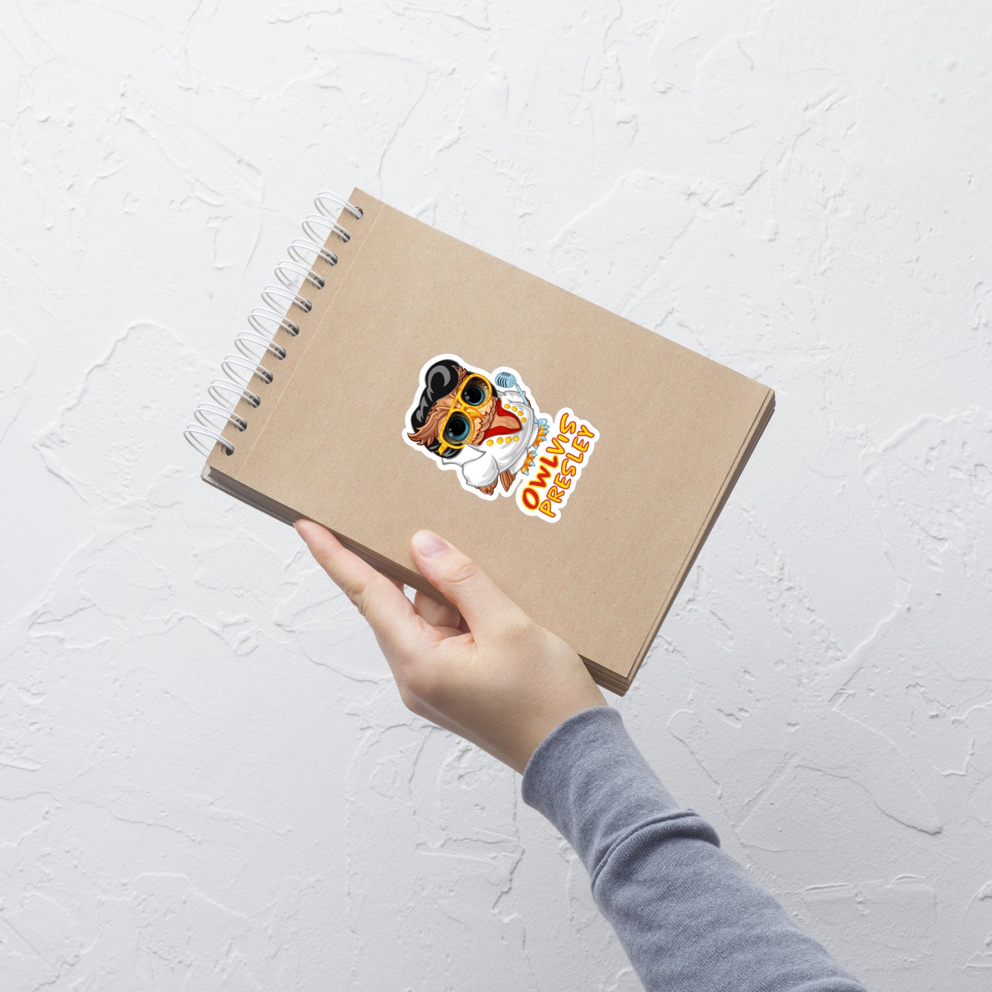 Pegatinas sin burbujas de Owlvis Presley