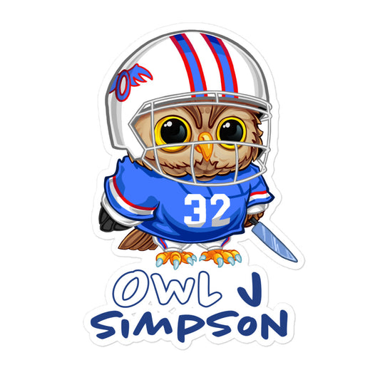 Owl J Simpson Bubble-free stickers
