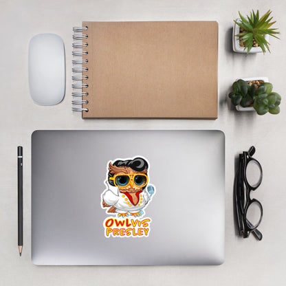 Pegatinas sin burbujas de Owlvis Presley