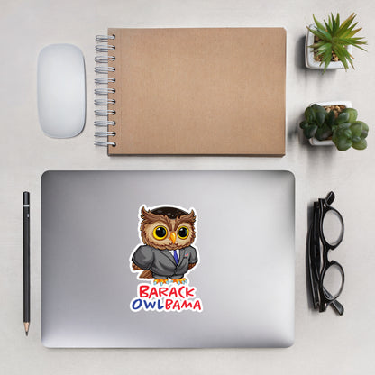 Pegatinas sin burbujas de Barack OWLbama