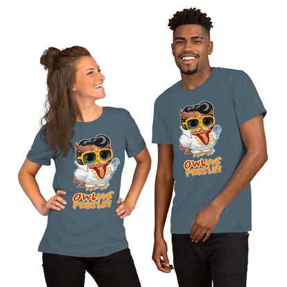 Owlvis Presley Unisex t-shirt