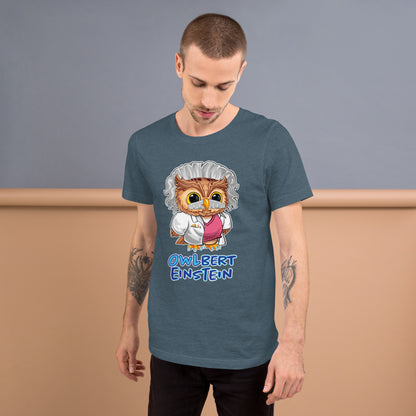 Owlbert Einstein Unisex t-shirt