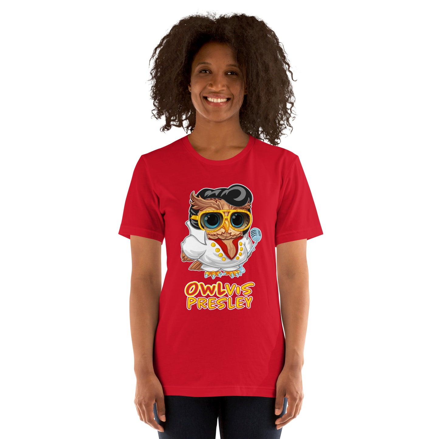 Owlvis Presley Unisex t-shirt