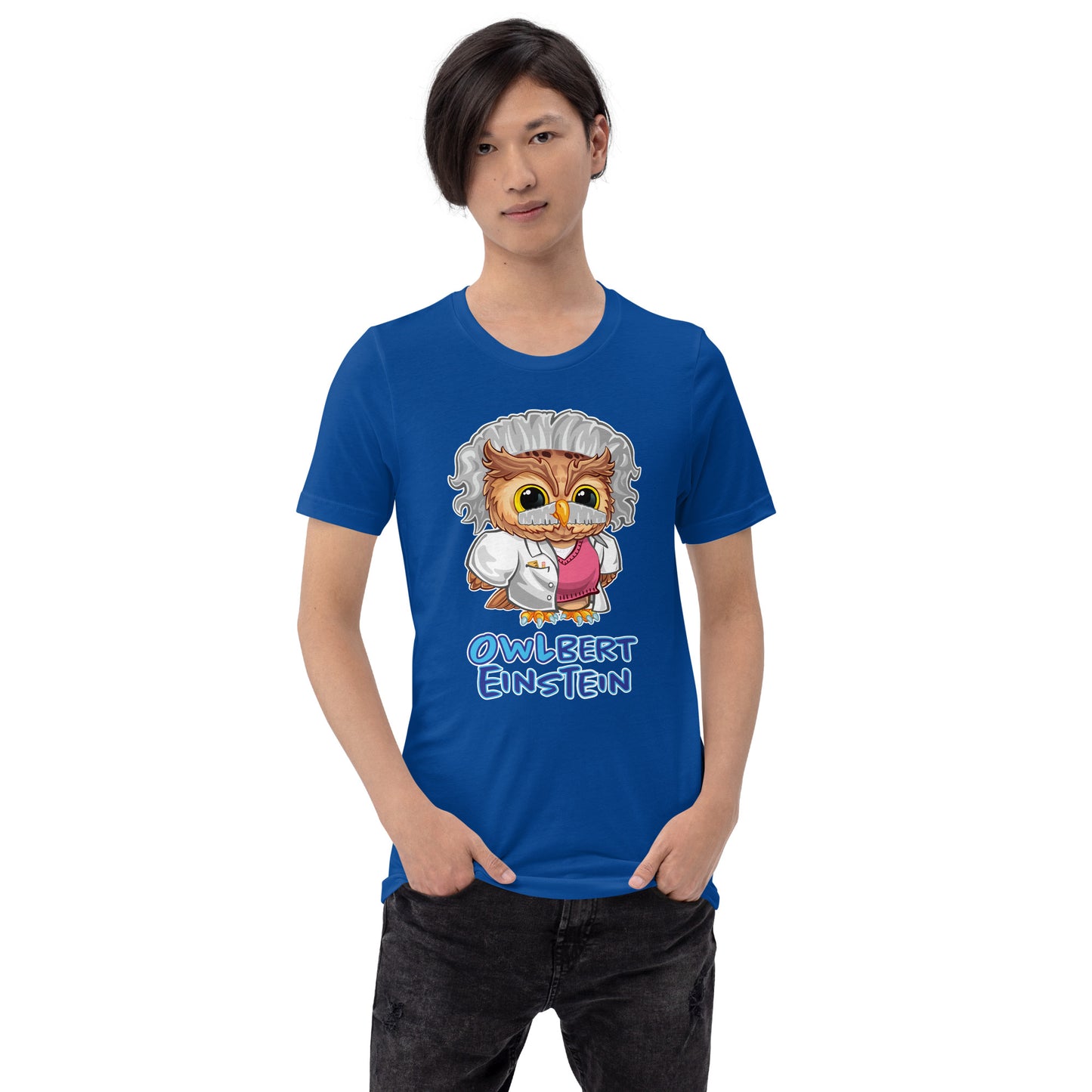 Owlbert Einstein Unisex t-shirt