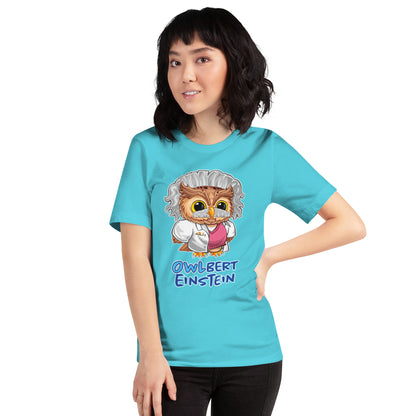 Owlbert Einstein Unisex t-shirt