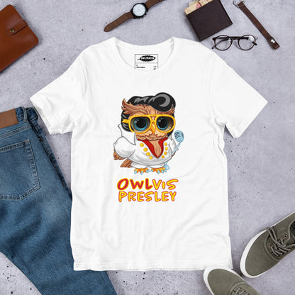 Owlvis Presley Unisex t-shirt